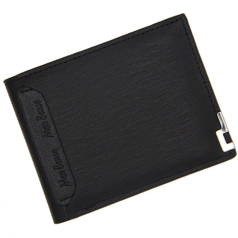 Herren Geldbörse mit Metallecke ⎜ Elegante Kurzform mit Kartenfächern