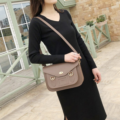Klassische Umhängetasche für Damen ⎜ Modische Schultertasche im Cambridge-Stil mit praktischen Verschlüssen