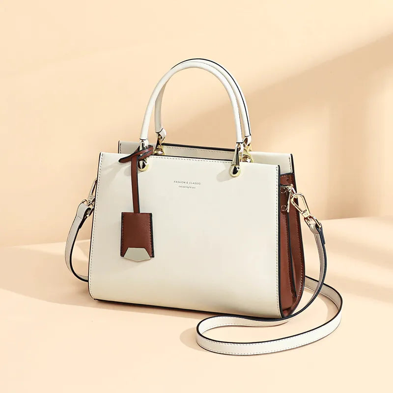 Große Umhängetasche für Damen ⎜ Geräumige Handtasche mit modernem Design und verstellbarem Schulterriemen