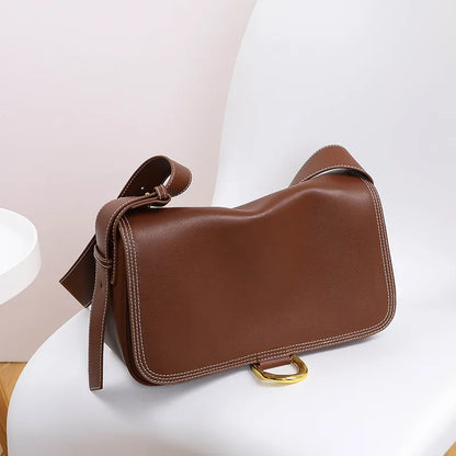 Messenger Bag für Damen ⎜ Elegante Umhängetasche mit Goldakzent und viel Stauraum