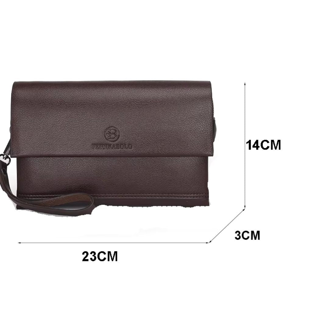 Leder Handtasche für Herren ⎜ Elegante Umhängetasche mit praktischer Faltklappe und stilvollem Design