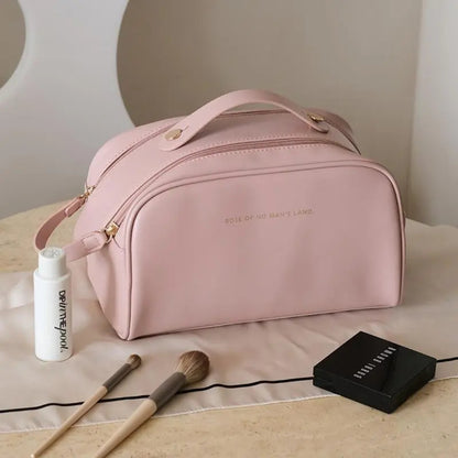 Kosmetiktasche für Damen ⎜ Doppelreißverschluss-Design mit Großer Kapazität und Elegantem Tragegriff