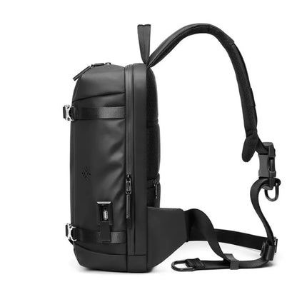 Umhängetasche für Herren ⎜ Wasserabweisende Crossbody-Tasche aus Oxford-Gewebe mit Verstellbarem Tragesystem
