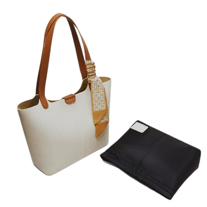 Große Handtasche aus Kunstleder ⎜ Stilvolle Tasche mit Praktischem Design und Modischen Details