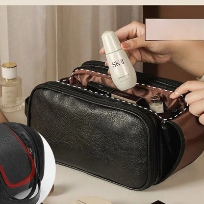 Kosmetiktasche für Damen ⎜ Große Reise-Tasche mit Doppelreißverschluss und Wasserabweisendem Material