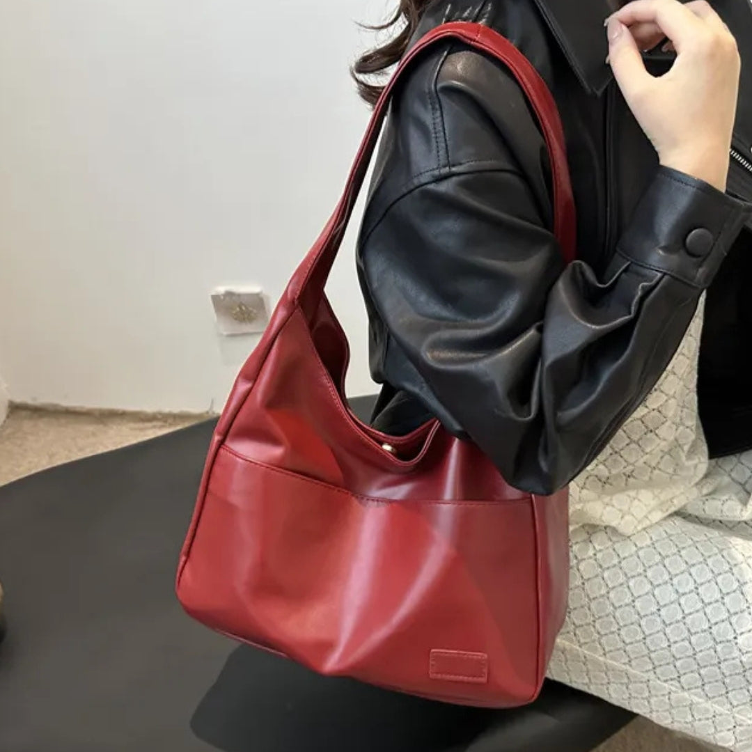 Vintage Hobo Tasche für Damen ⎜ Geräumige Schultertasche aus PU-Leder