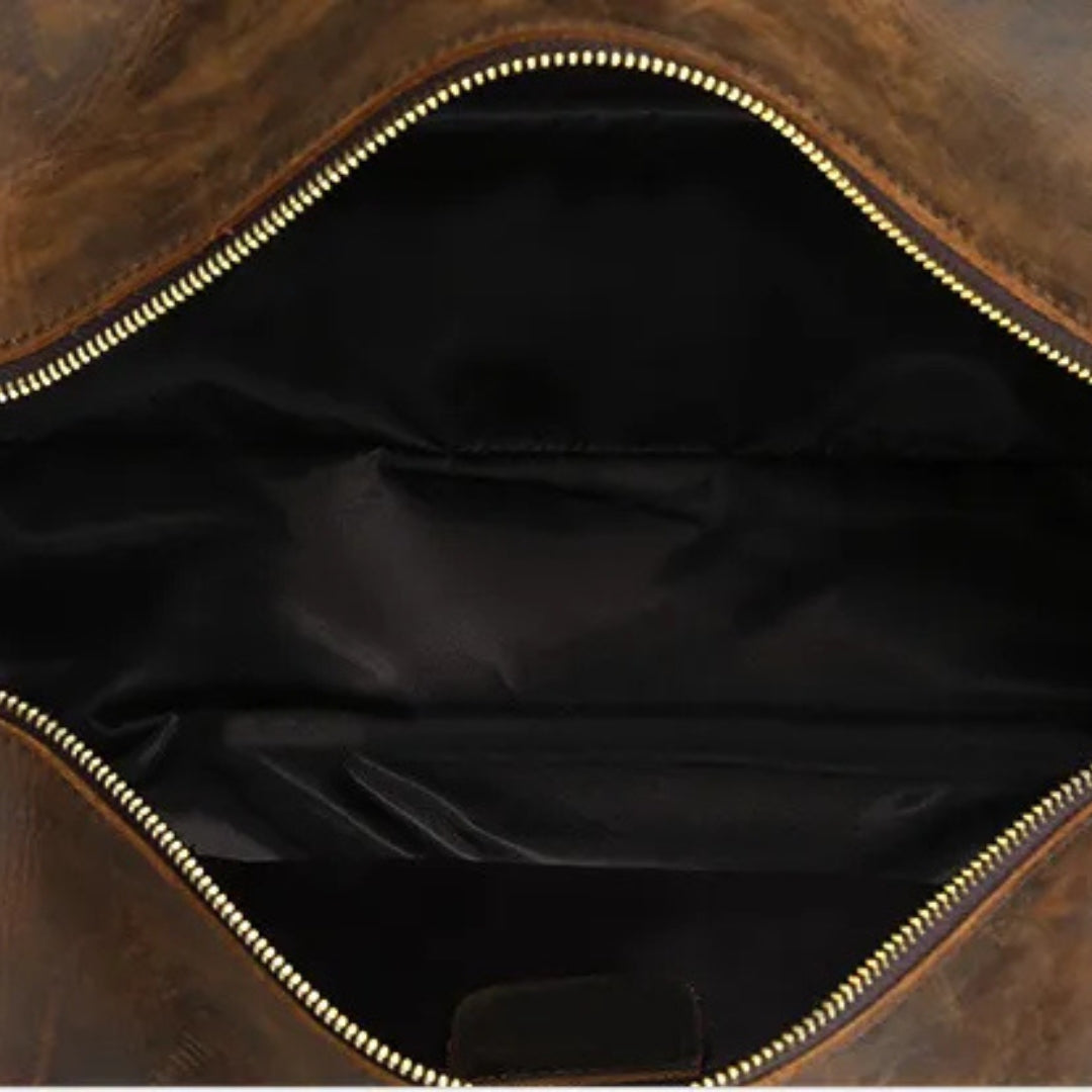 Reisetasche für Herren ⎜ Vintage-Leder mit großzügigem Stauraum und praktischen Fächern