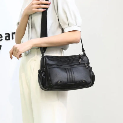 Modische Umhängetasche für Damen ⎜ Große Tasche mit mehreren Fächern und praktischem Design