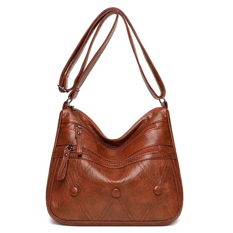 Große Umhängetasche für Damen ⎜ Vielseitige Tasche mit Reißverschlüssen und stilvollem Design