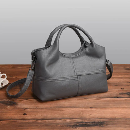 Leder-Umhängetasche für Damen ⎜ Modische Tasche mit großer Kapazität und verstellbarem Schulterriemen