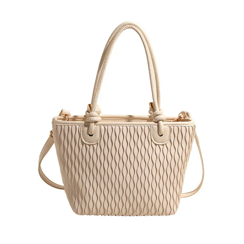 Modische Umhängetasche für Damen ⎜ Schlichte Tasche mit strukturiertem Design und verstellbarem Riemen