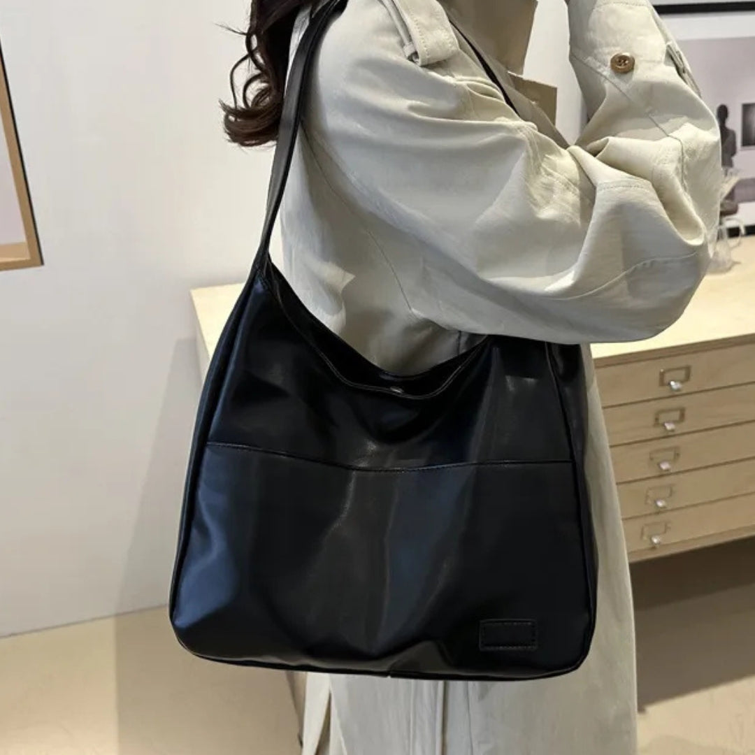 Vintage Hobo Tasche für Damen ⎜ Geräumige Schultertasche aus PU-Leder