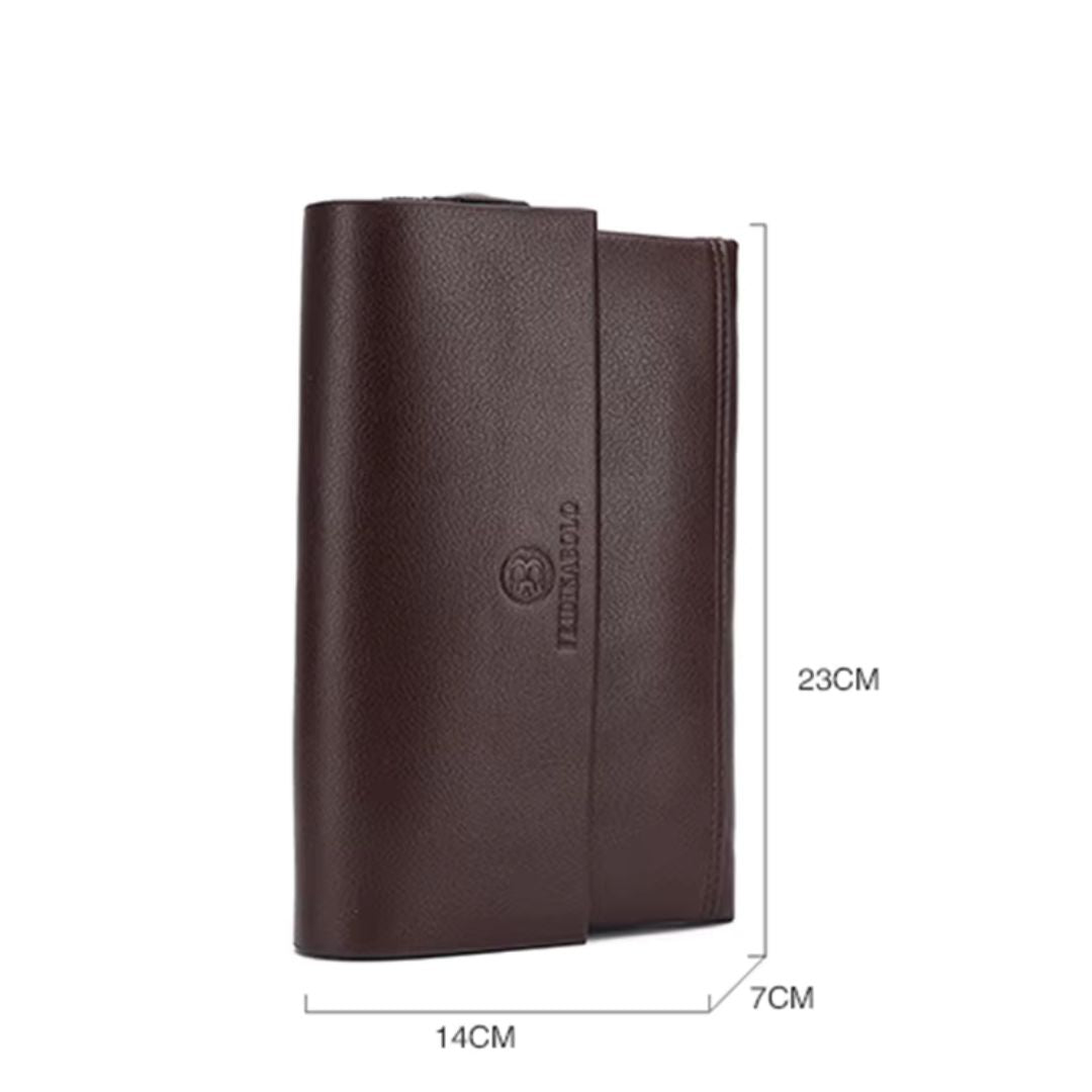 Leder Handtasche für Herren ⎜ Elegante Umhängetasche mit praktischer Faltklappe und stilvollem Design