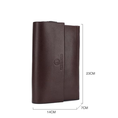 Leder Handtasche für Herren ⎜ Elegante Umhängetasche mit praktischer Faltklappe und stilvollem Design