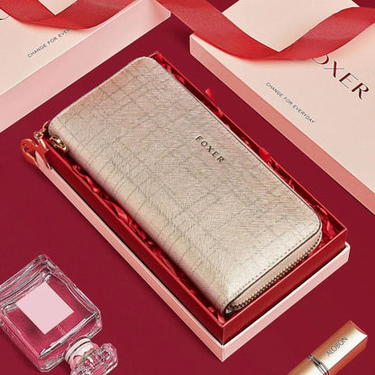Damen Clutch Geldbörse ⎜ Langbörse mit Münzfach und Kartenfächern