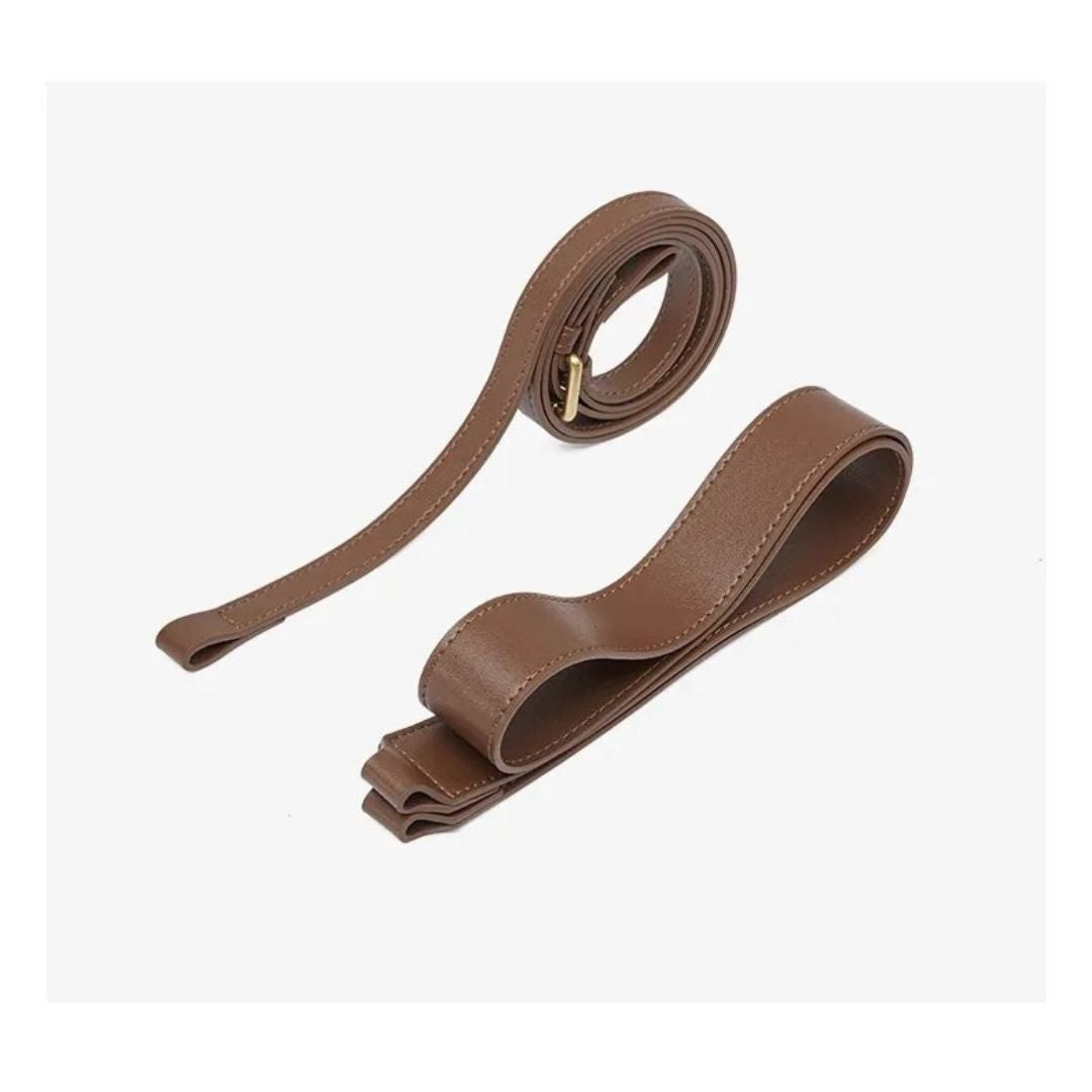 Ledertasche für Damen ⎜ Stilvolle Umhängetasche mit goldener Schnalle und verstellbarem Träger