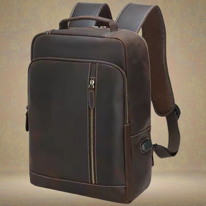 Leder Rucksack für Herren ⎜ Stilvolles Design mit großzügigem Stauraum für Reisen und Freizeit