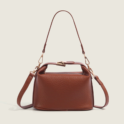 Kleine Handtasche für Damen ⎜ Elegante Umhängetasche aus Leder mit verstellbarem Trageriemen