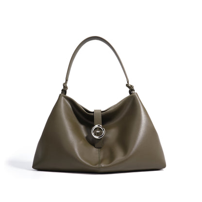 Große Umhängetasche für Damen ⎜ Stilvolle Schultertasche mit edlem Design und praktischer Ringvorrichtung