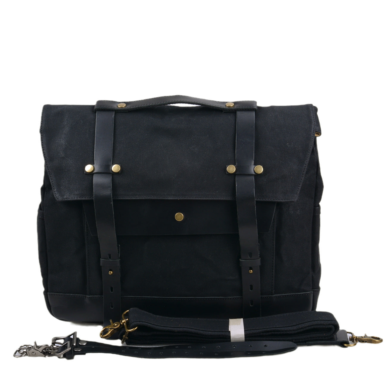 Motorradtasche aus Segeltuch ⎜ Wasserdichte Retro-Tasche mit Riemenbefestigung und großem Stauraum