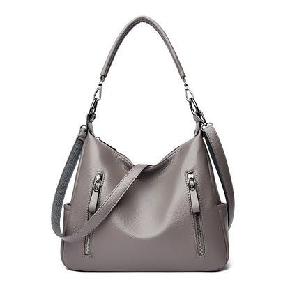 Modische Umhängetasche für Damen ⎜ Klassische Henkeltasche mit praktischen Reißverschlussfächern