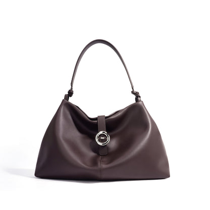Große Umhängetasche für Damen ⎜ Stilvolle Schultertasche mit edlem Design und praktischer Ringvorrichtung