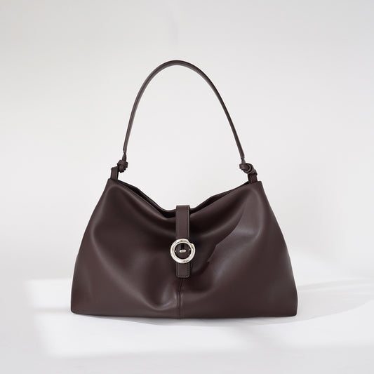 Große Umhängetasche für Damen ⎜ Stilvolle Schultertasche mit edlem Design und praktischer Ringvorrichtung