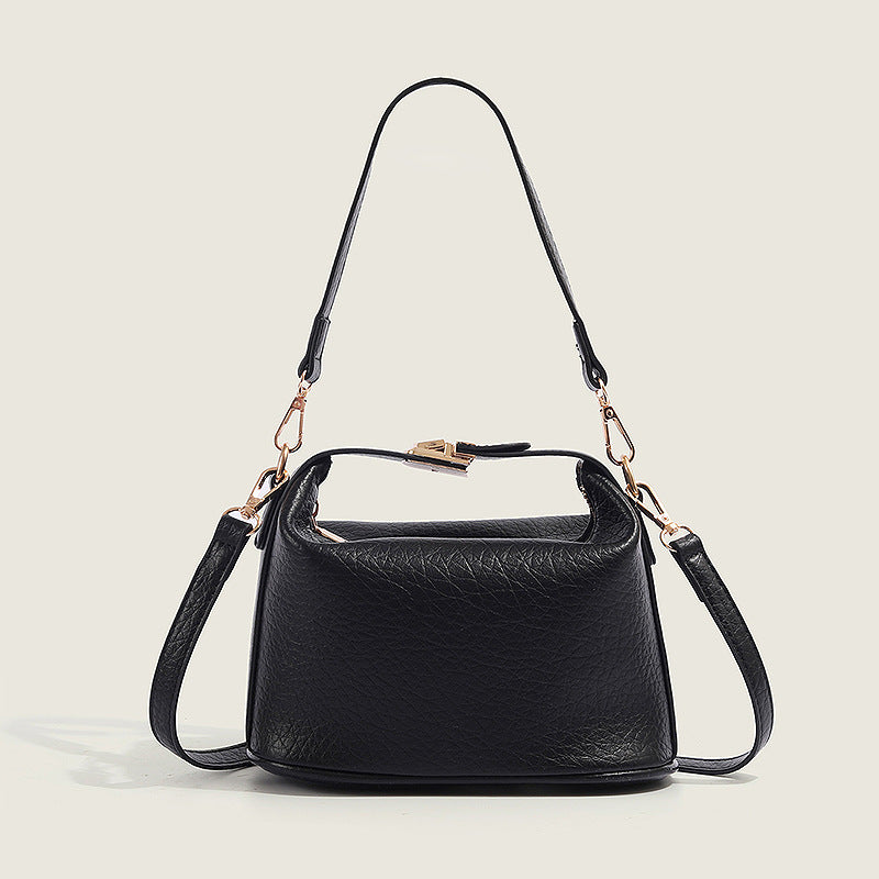 Kleine Handtasche für Damen ⎜ Elegante Umhängetasche aus Leder mit verstellbarem Trageriemen