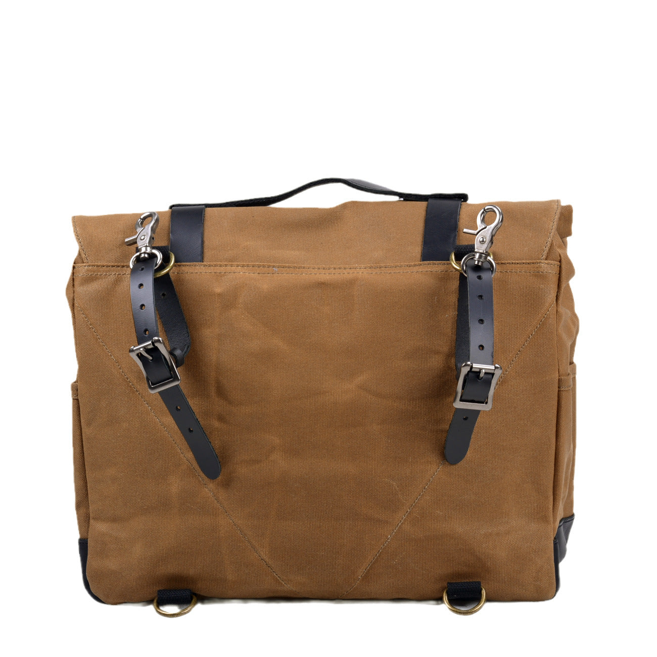 Motorradtasche aus Segeltuch ⎜ Wasserdichte Retro-Tasche mit Riemenbefestigung und großem Stauraum