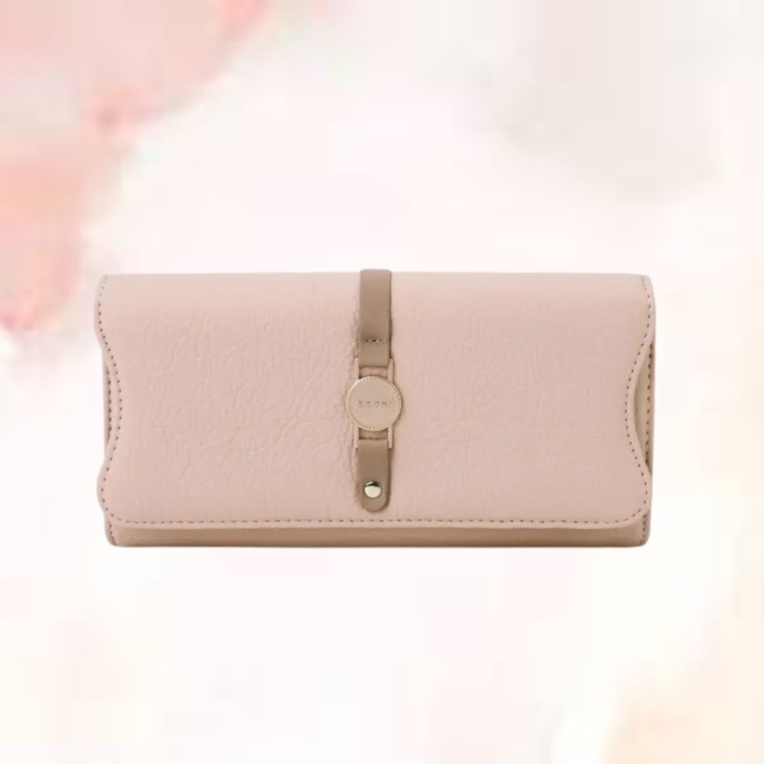 Damen Leder Geldbörse im Langformat ⎜ Schlichte und elegante Brieftasche für den Alltag