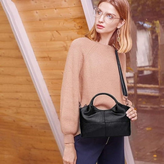 Leder-Umhängetasche für Damen ⎜ Modische Tasche mit großer Kapazität und verstellbarem Schulterriemen
