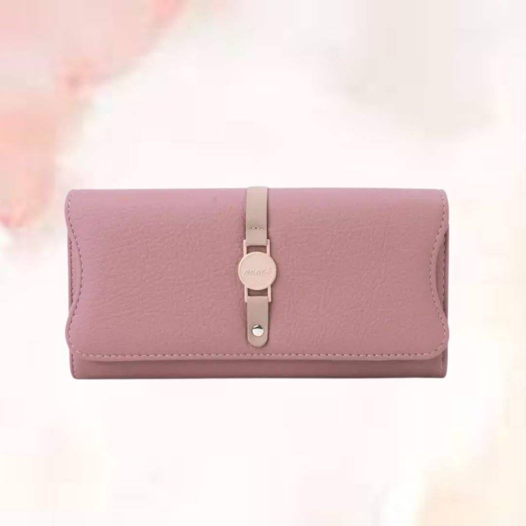 Damen Leder Geldbörse im Langformat ⎜ Schlichte und elegante Brieftasche für den Alltag