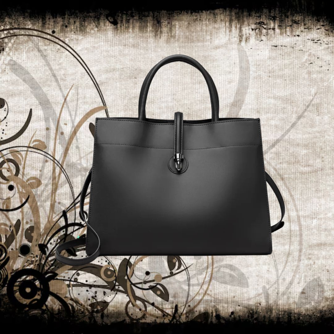 Lederhandtasche mit Schulterriemen ⎜ Klassisches Design und großzügiger Stauraum für den Alltag