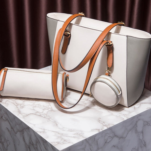 Drei-in-eins Handtasche ⎜ Stilvolle Tasche mit viel Stauraum und Zubehör