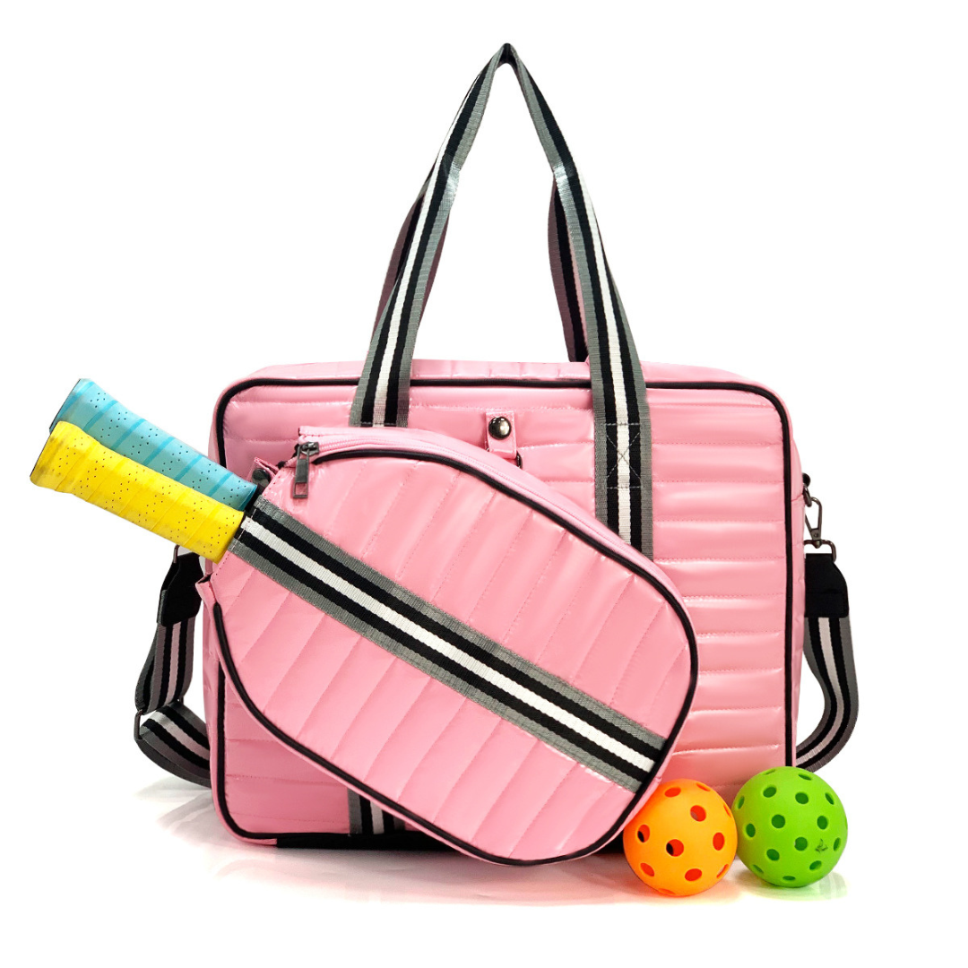 Tennistasche für Damen ⎜ Stilvolle Tragetasche mit Schultergurt und Außentasche für zwei Schläger