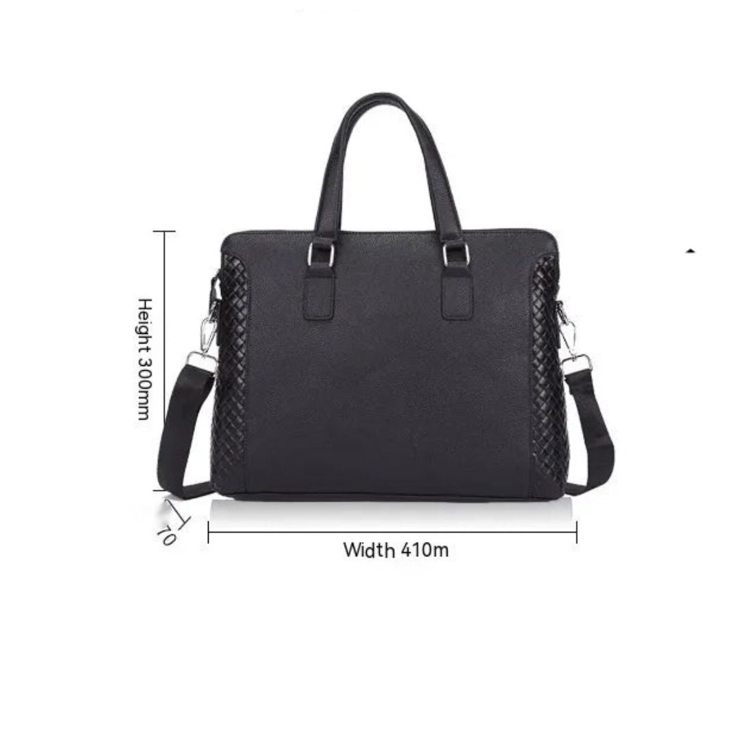 Laptoptasche für Herren ⎜ Echtleder-Aktentasche mit stylischem Design und Platz für 14-Zoll-Laptop