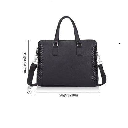 Laptoptasche für Herren ⎜ Echtleder-Aktentasche mit stylischem Design und Platz für 14-Zoll-Laptop