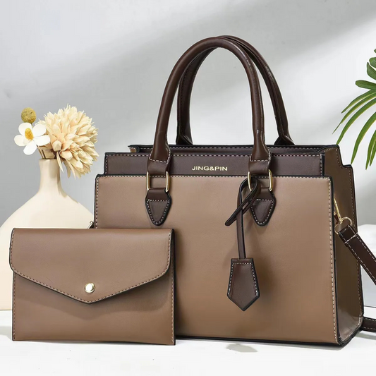 Große Handtasche mit Kontrastfarben ⎜ Minimalistisches Design und viel Stauraum
