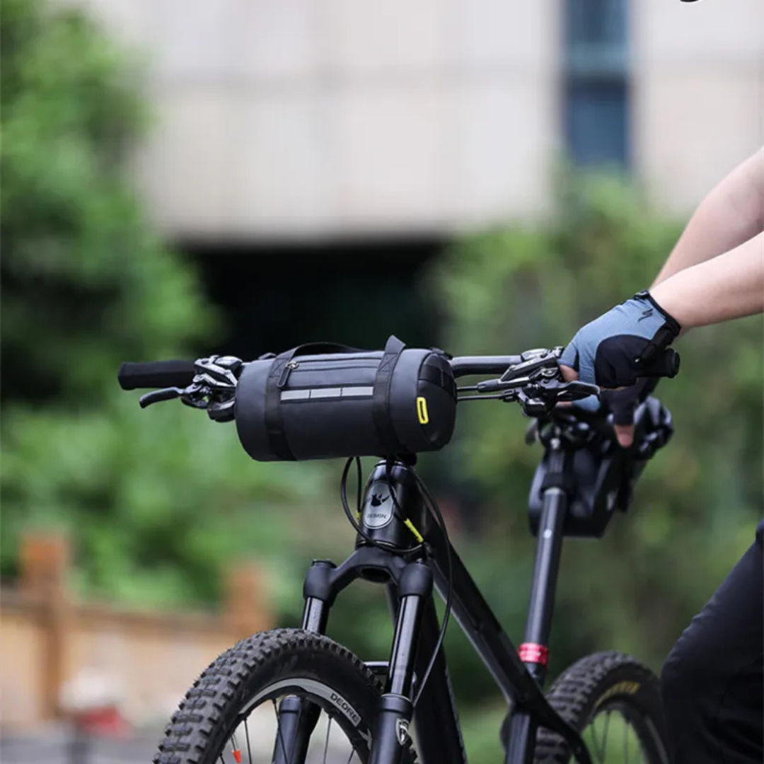 Lenkertasche für Fahrrad ⎜ Vielseitige Vordertasche mit Tragegriff und reflektierendem Sicherheitsstreifen