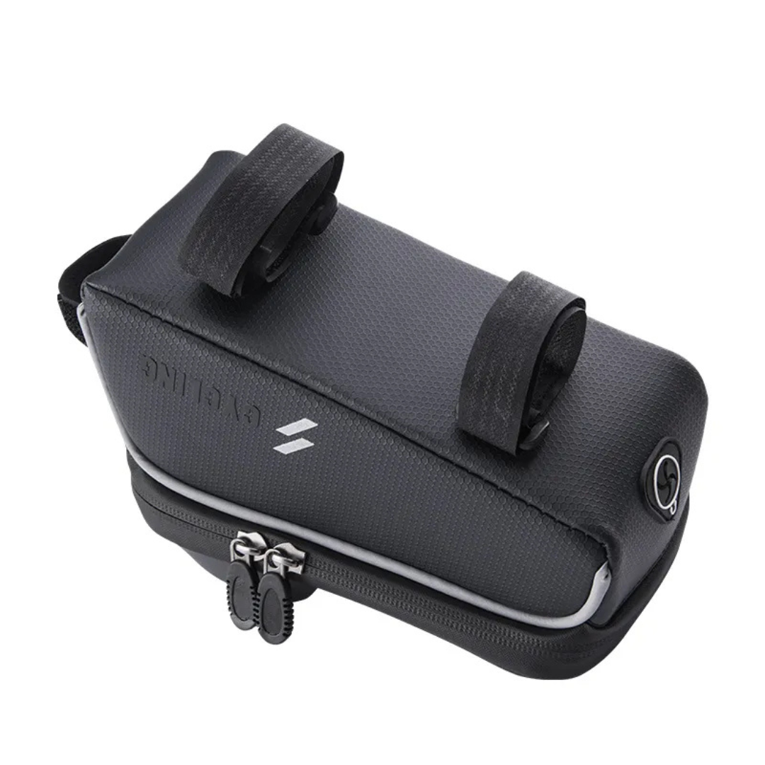 Fahrrad Handyhalterung Tasche ⎜ Wasserdichte Oberrohrtasche mit Touchscreen-Fach und Kopfhöreröffnung