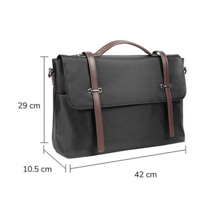Umhängetasche für Herren ⎜ Lässige Canvas-Tasche mit Tragegriff und stilvollen Riemen für Alltag und Büro