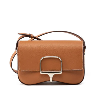 Leder Umhängetasche für Damen ⎜ Elegante Tasche mit Schnallenverschluss und verstellbarem Gurt