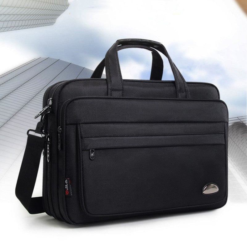Laptoptasche für Herren ⎜ Wasserdichte Oxford-Aktentasche mit viel Stauraum und robuster Verarbeitung