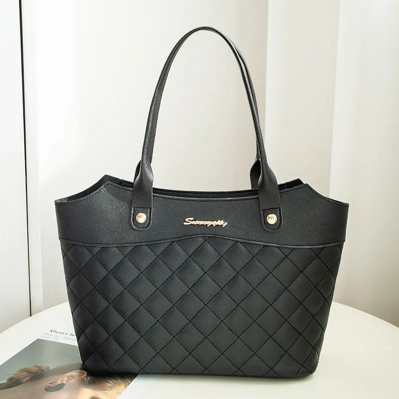 Quilted Handtasche für Damen ⎜ Vielseitige Schultertasche für Einkäufe und Alltag