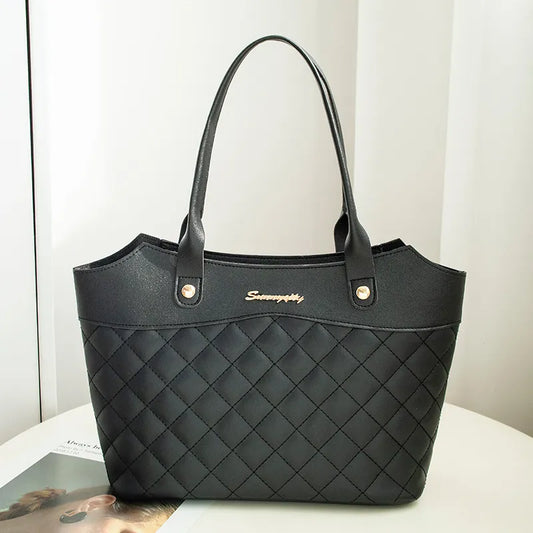 Quilted Handtasche für Damen ⎜ Vielseitige Schultertasche für Einkäufe und Alltag