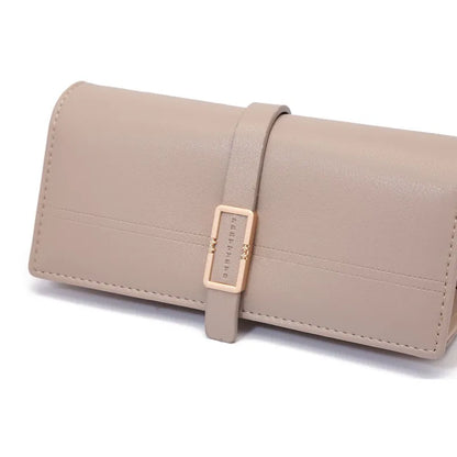 Damen Clutch mit Metallverschluss ⎜ Einfaches Tri-Fold Design in modernen Farben und sicherem Verschluss