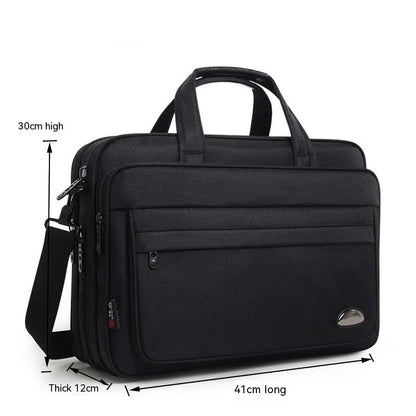 Laptoptasche für Herren ⎜ Wasserdichte Oxford-Aktentasche mit viel Stauraum und robuster Verarbeitung