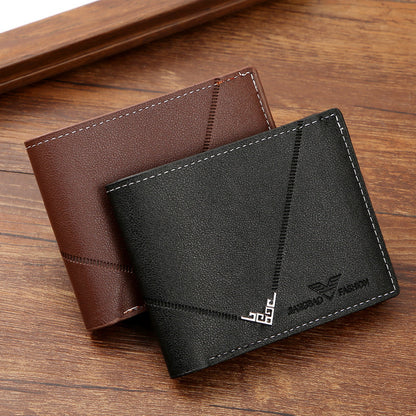 Herren Kartenetui mit Mehrfachfächern ⎜ Schlanke Geldbörse aus Kunstleder mit klassischem Design