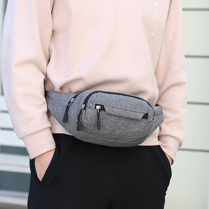 Bauchtasche für Damen und Herren ⎜ Leichte Umhängetasche aus Oxford-Gewebe mit mehreren Reißverschlussfächern