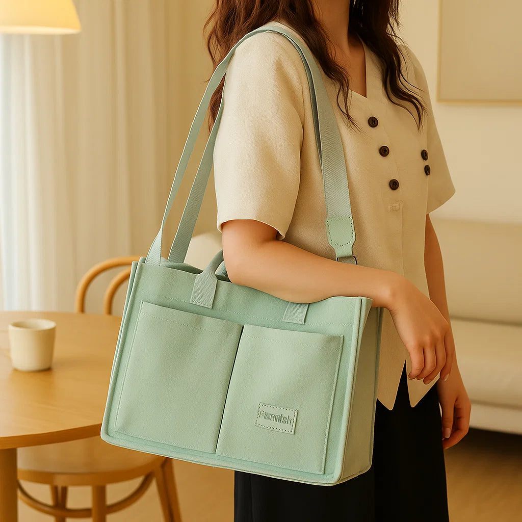 Geräumige Canvas Bag mit viel Platz